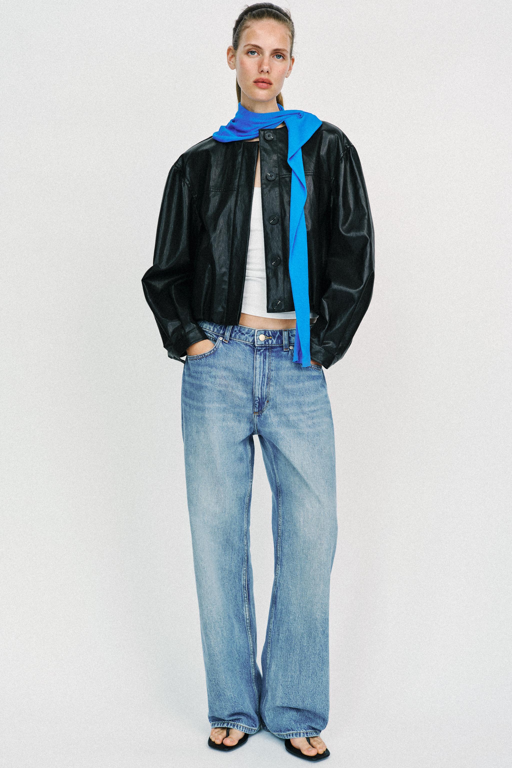 BLOUSON BALLON EN MATIÈRE SYNTHÉTIQUE